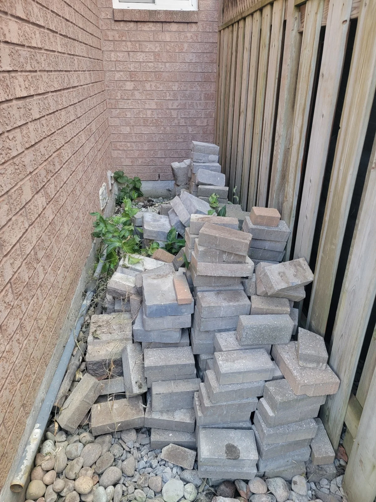 Before — Paving Stones - Reno Debris Pickering in Pickering