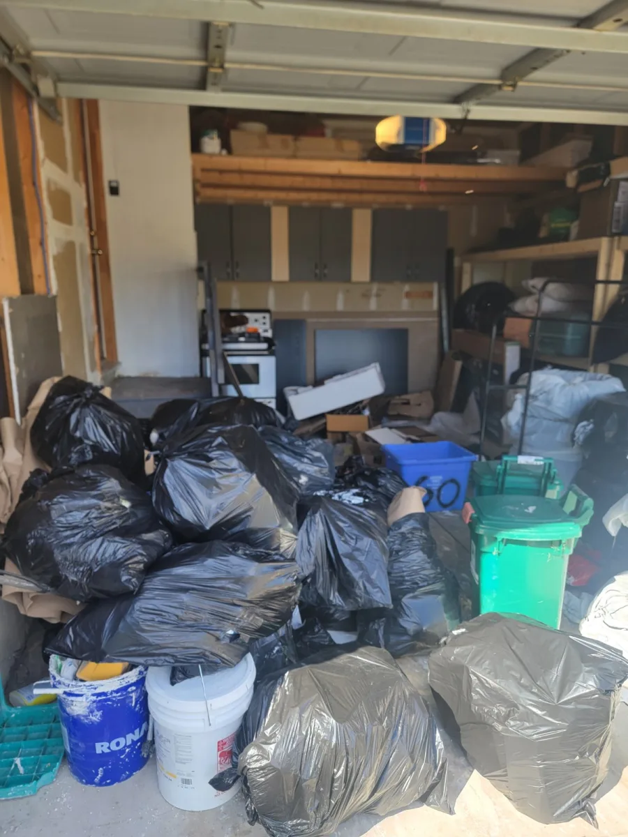 Before J.W.D. junk removal in Oshawa