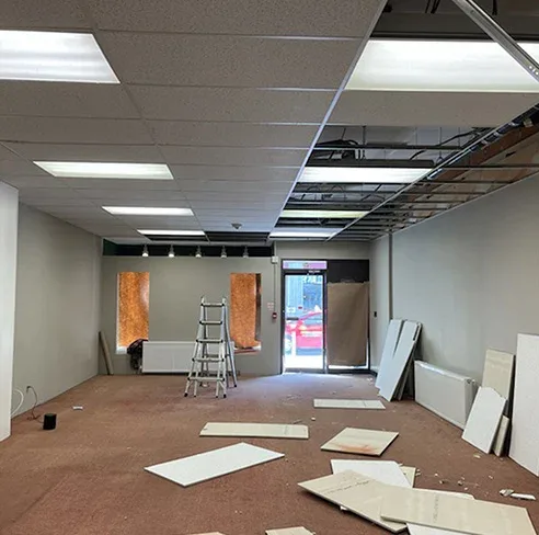 Before — Downtown Store Carpet Removal in Oshawa in Oshawa