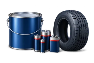 Paint, household batteries and a tire requiring special disposal options